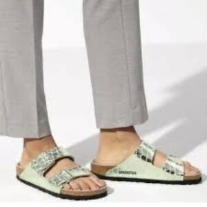 Birkenstock Green and Brown Ergonomic Sandals